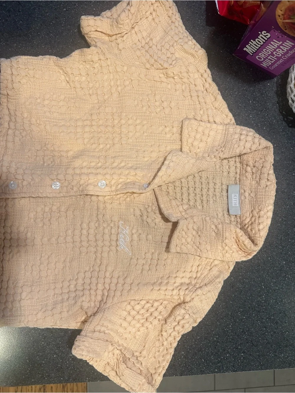 Kith Kids Peach Textured Short Set